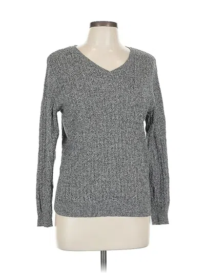 Pre-owned Karen Scott Pullover Sweater In Gray