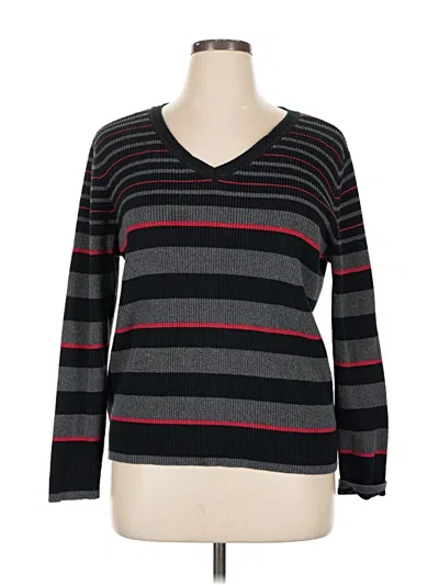 Pre-owned Karen Scott Pullover Sweater In Gray