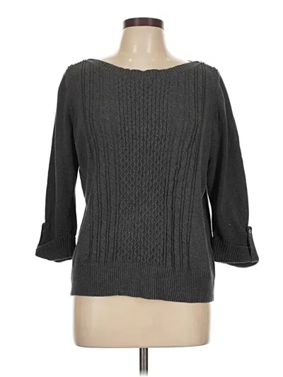 Pre-owned Karen Scott Pullover Sweater In Gray