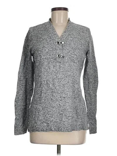 Pre-owned Karen Scott Pullover Sweater In Gray