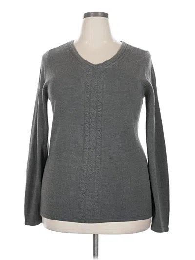 Pre-owned Karen Scott Pullover Sweater In Gray