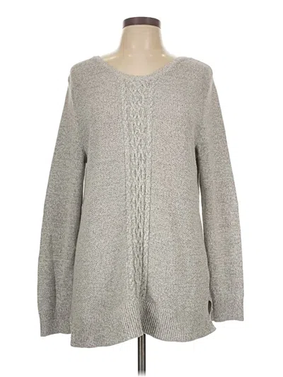 Pre-owned Karen Scott Pullover Sweater In Gray