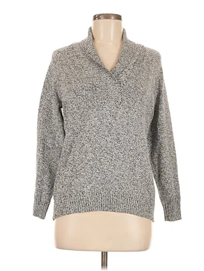 Pre-owned Karen Scott Pullover Sweater In Gray