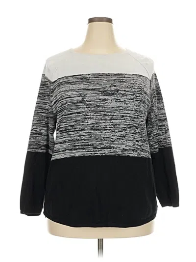Pre-owned Karen Scott Pullover Sweater In Gray
