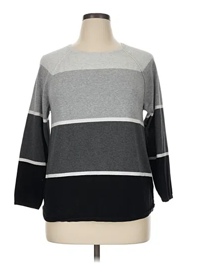 Pre-owned Karen Scott Pullover Sweater In Gray