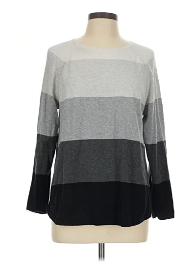 Pre-owned Karen Scott Pullover Sweater In Gray