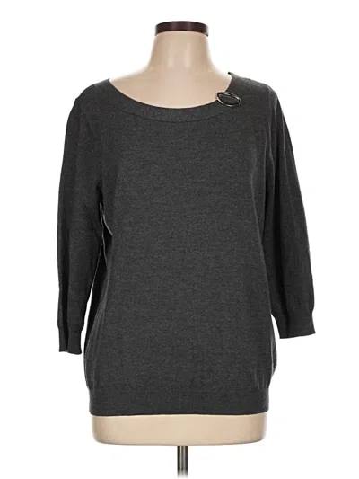 Pre-owned Karen Scott Pullover Sweater In Gray