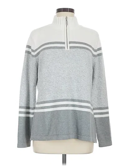 Pre-owned Karen Scott Pullover Sweater In Gray