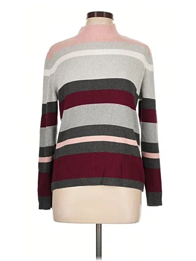 Pre-owned Karen Scott Pullover Sweater In Gray