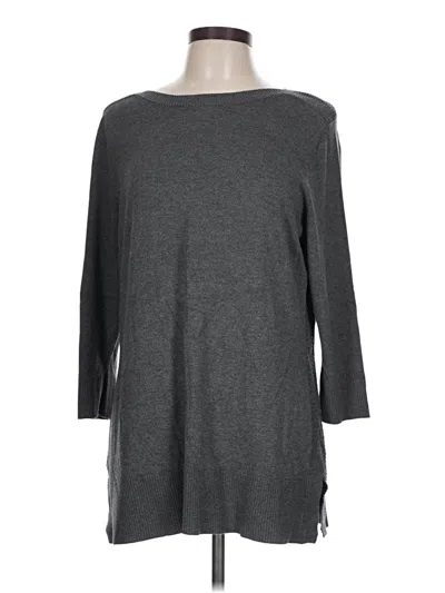 Pre-owned Karen Scott Pullover Sweater In Gray