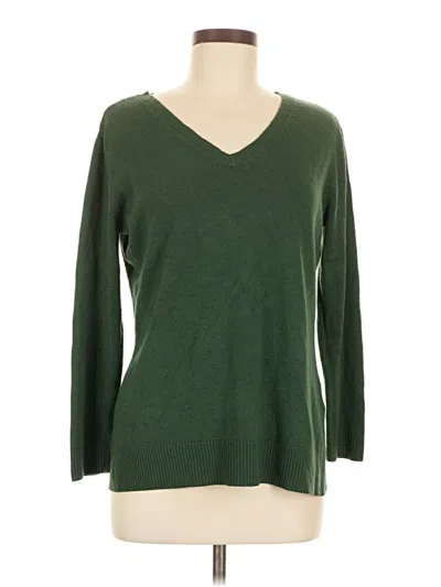 Pre-owned Karen Scott Pullover Sweater In Green