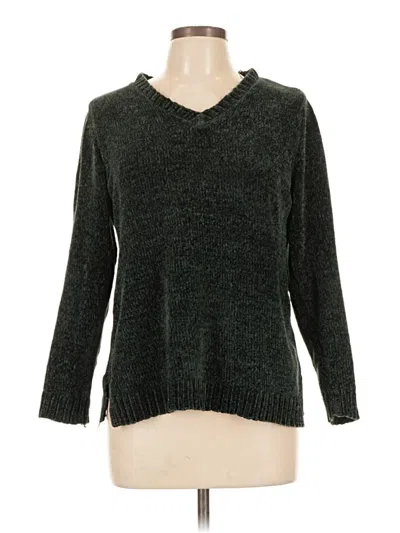 Pre-owned Karen Scott Pullover Sweater In Green