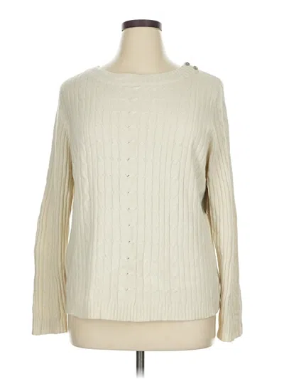 Pre-owned Karen Scott Pullover Sweater In Ivory