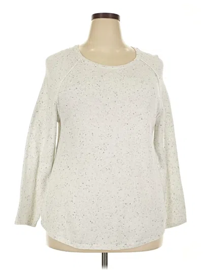 Pre-owned Karen Scott Pullover Sweater In Ivory