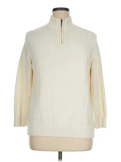 Pre-owned Karen Scott Pullover Sweater In Ivory