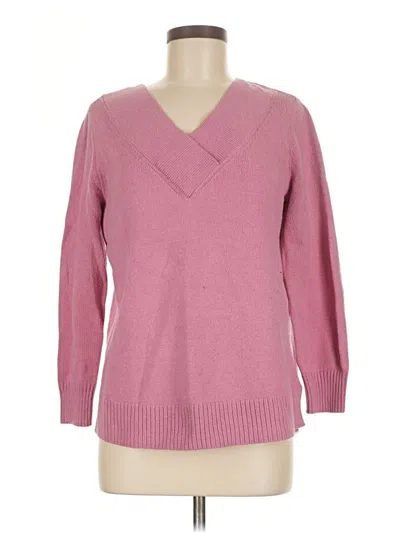 Pre-owned Karen Scott Pullover Sweater In Pink
