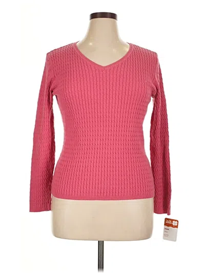 Pre-owned Karen Scott Pullover Sweater In Pink