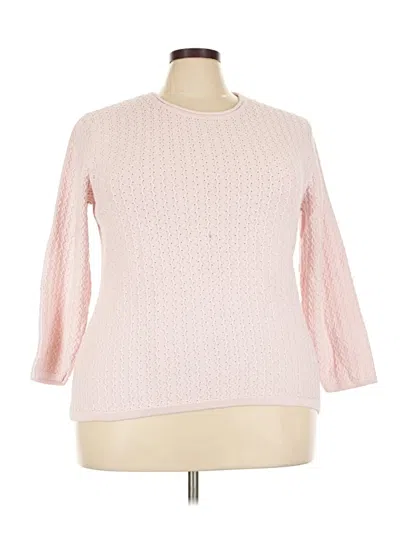 Pre-owned Karen Scott Pullover Sweater In Pink