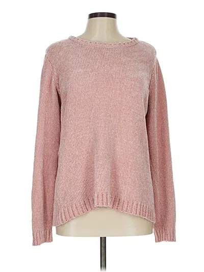 Pre-owned Karen Scott Pullover Sweater In Pink