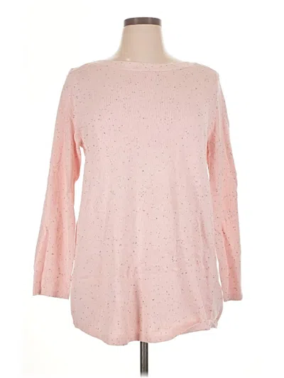 Pre-owned Karen Scott Pullover Sweater In Pink