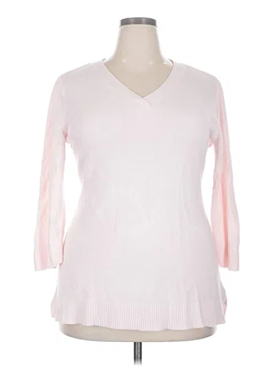 Pre-owned Karen Scott Pullover Sweater In Pink