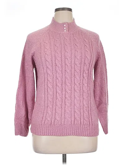 Pre-owned Karen Scott Pullover Sweater In Pink