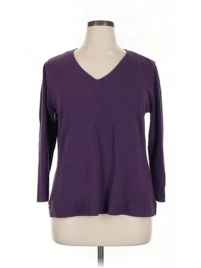 Pre-owned Karen Scott Pullover Sweater In Purple