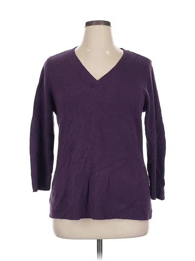 Pre-owned Karen Scott Pullover Sweater In Purple