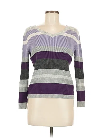 Pre-owned Karen Scott Pullover Sweater In Purple
