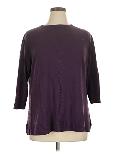 Pre-owned Karen Scott Pullover Sweater In Purple