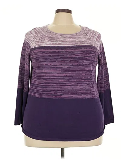 Pre-owned Karen Scott Pullover Sweater In Purple