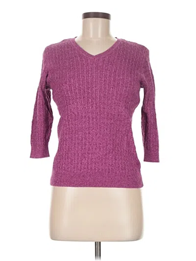 Pre-owned Karen Scott Pullover Sweater In Purple
