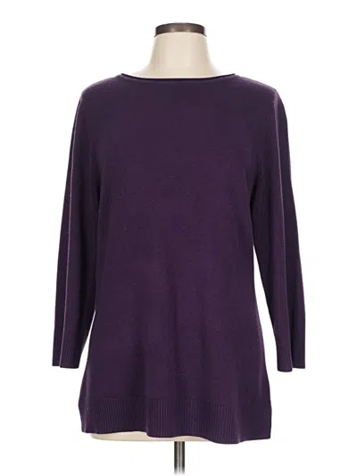 Pre-owned Karen Scott Pullover Sweater In Purple