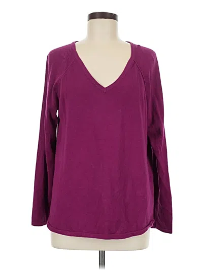 Pre-owned Karen Scott Pullover Sweater In Purple