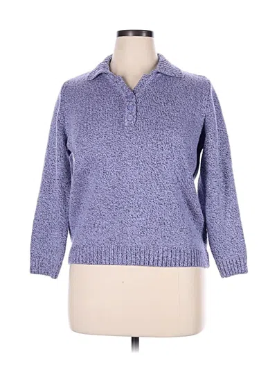 Pre-owned Karen Scott Pullover Sweater In Purple
