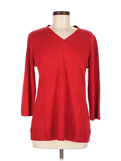 Pre-owned Karen Scott Pullover Sweater In Red
