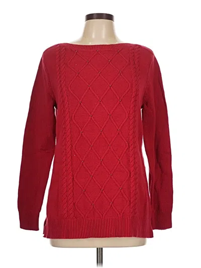Pre-owned Karen Scott Pullover Sweater In Red