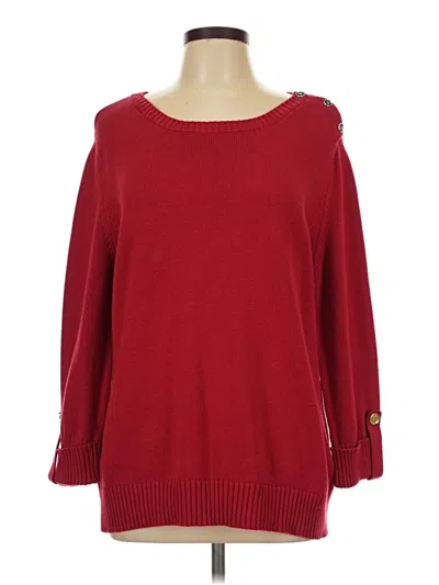 Pre-owned Karen Scott Pullover Sweater In Red