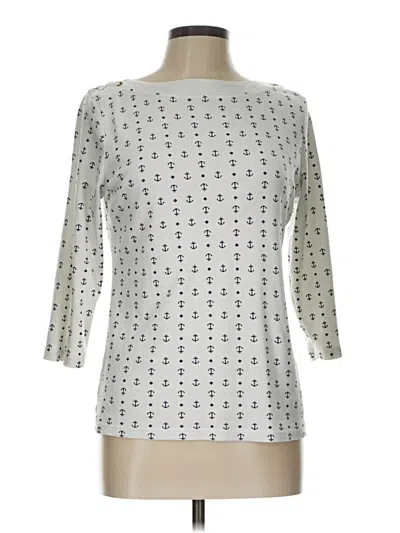 Pre-owned Karen Scott Pullover Sweater In Silver