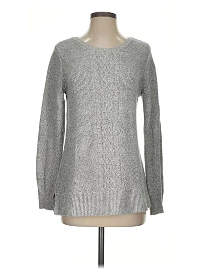 Pre-owned Karen Scott Pullover Sweater In Silver