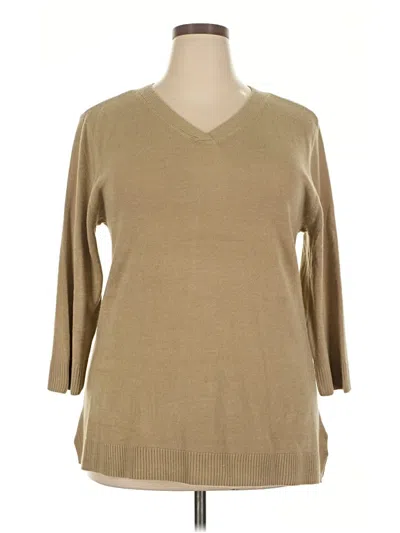 Pre-owned Karen Scott Pullover Sweater In Tan