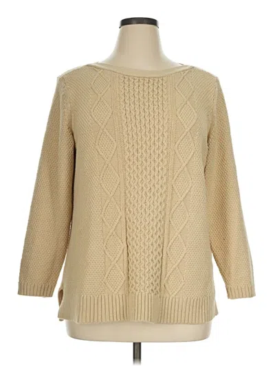 Pre-owned Karen Scott Pullover Sweater In Tan