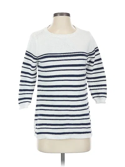 Pre-owned Karen Scott Pullover Sweater In White