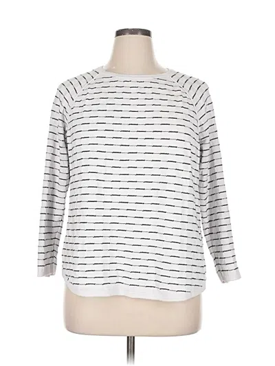 Pre-owned Karen Scott Pullover Sweater In White