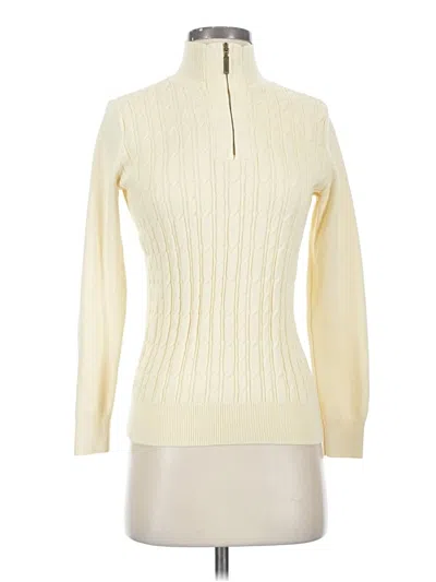 Pre-owned Karen Scott Pullover Sweater In White