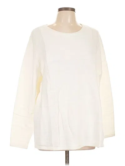 Pre-owned Karen Scott Pullover Sweater In White