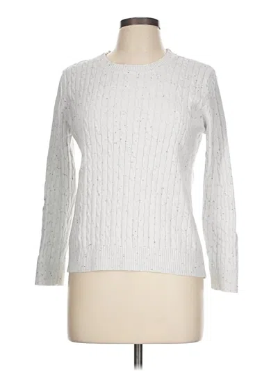 Pre-owned Karen Scott Pullover Sweater In White