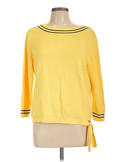 Pre-owned Karen Scott Pullover Sweater In Yellow