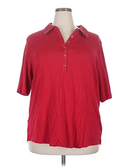Karen Scott Short Sleeve Blouse In Red