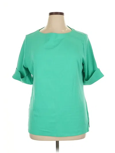 Pre-owned Karen Scott Short Sleeve T-shirt In Green